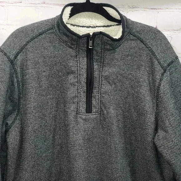 Orvis Men's Fleece Lined Quarter 1/4 Zip Pullover Sweater Gray Men' Size XLarge - Picture 3 of 12